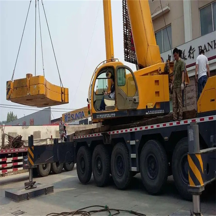 金华婺城当地吊车出租|机器吊装|75吨|工厂搬迁服务